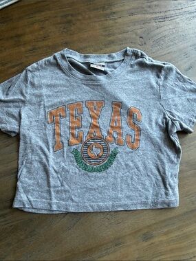 Gray Texas Graphic Crop Top tee size XS